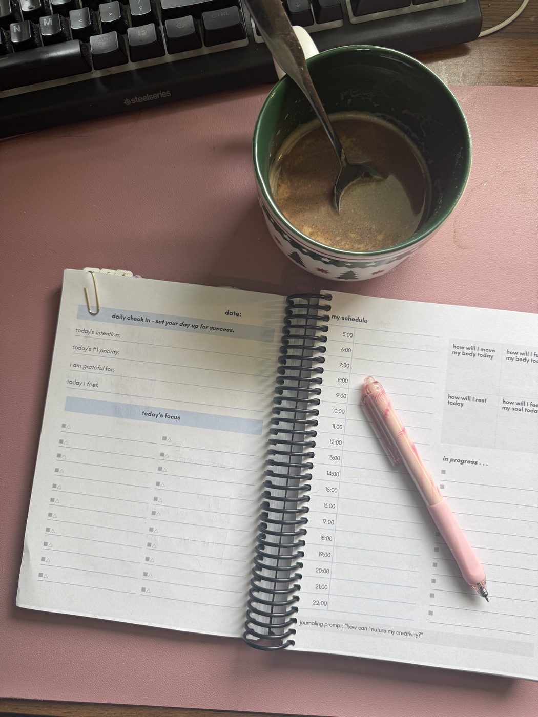 flatlay of the OOP journal